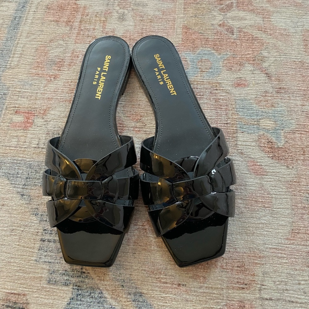 Saint Laurent Tribute Slip-On Sandals